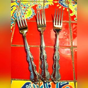 Oneida Stainless Steel Forks "Mozart" 1981-1988 Discon Vintage Set Of 3 NWOT